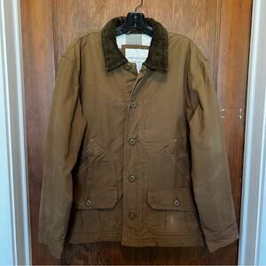 NWT American Eagle Jacket Brown Canvas Button Jacket Medium‎ Duck Barn Worker